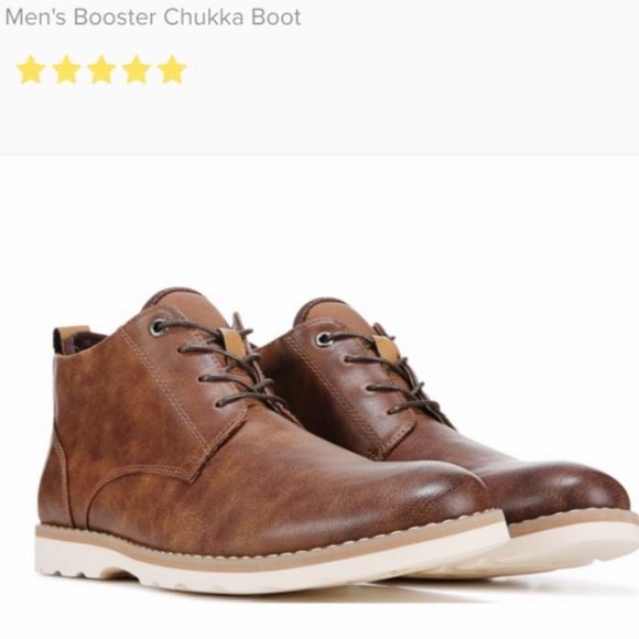 Steve Madden Other - Mens Chuka Boots Steve Madden M Bulit Booster Cognac Leather Size 8